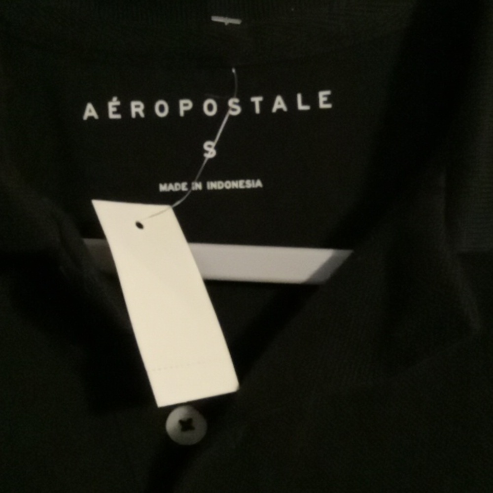 Aeropostale Men's Black Polo Shirt - Picture 3 of 5